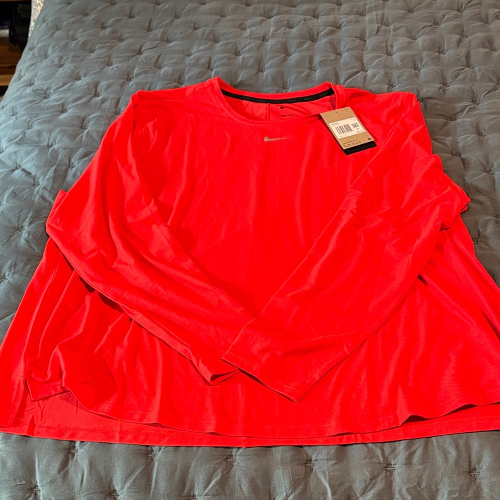 Nike Bright Red Crew Neck Top